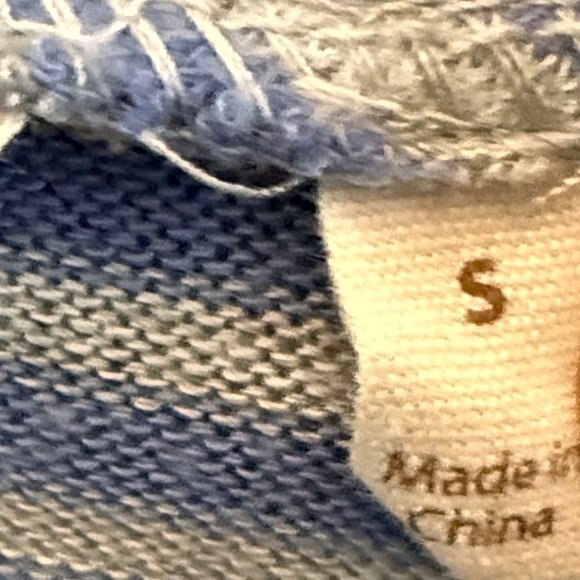 Soft Surroundings Blue and White Striped Cowl Neck Sweater - Picture 3 of 3